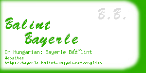 balint bayerle business card